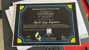 Certificate Printout printing press services in Kamptee, Check sample for Certificate Printout 2