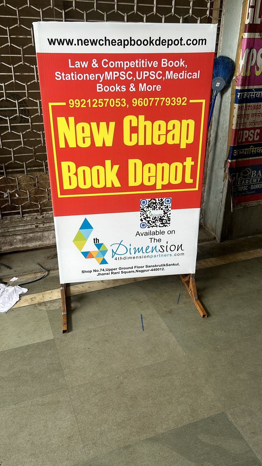 Standee printing press services in Nagpur, Check sample for book depot