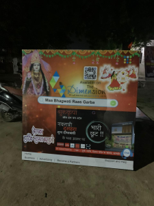 Outdoor Flex Hoarding Advertisement printing press services in Dragon Palace Temple Gate Chhawani Kamptee, Check sample for Raas garba Utsav 8