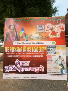 Outdoor Flex Hoarding Advertisement printing press services in Dragon Palace Temple Gate Chhawani Kamptee, Check sample for Raas garba Utsav 6