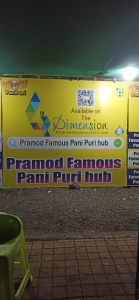 Flex Banner printing press services in Kamptee, Check sample for Famous Pani Puri Hub 3