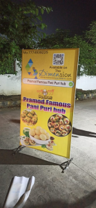 Standee printing press services in Kamptee, Check sample for Famous Pani Puri Hub 1