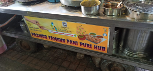 Sticker printing press services in Kamptee, Check sample for Famous Pani Puri Hub 3