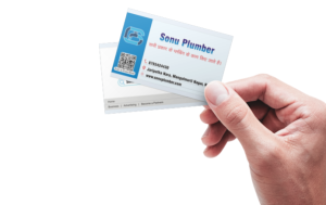 Visiting Card printing press services in Mangalmurti Nagar Nagpur, Check sample for Plumber 5