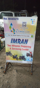 Standee printing press services in Relief Hospital JN Road Warispura Kamptee, Check sample for Two Wheeler Repairing And Servicing Center 1