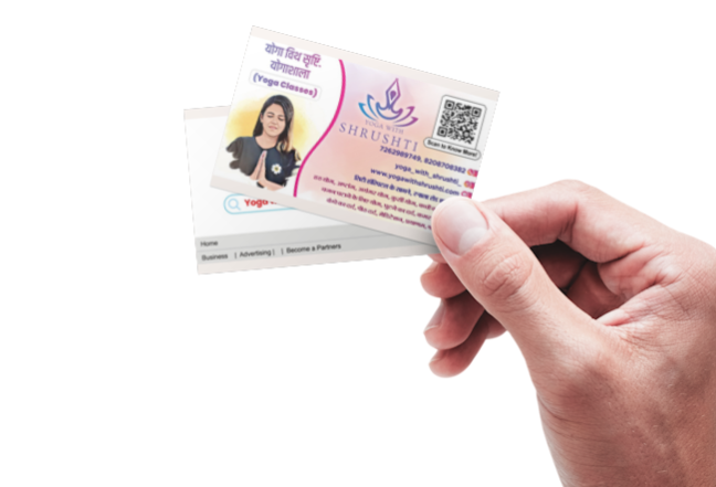 Visiting Card printing press services in Opposite City Hospital Ranala Road Kamptee, Nagpur Check sample for Yoga Classes