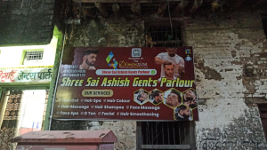 Flex Banner printing press services in Front of Phool Oli Masjid Phool Chowk Kamptee, Nagpur Check sample for Gents Parlour 1