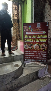 Standee printing press services in Front of Phool Oli Masjid Phool Chowk Kamptee, Nagpur Check sample for Gents Parlour 1