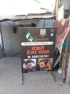 Standee printing press services in Naari Road Nagpur, Check sample for Hair Saloon 1