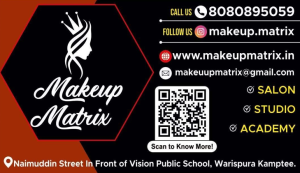 Business Card in printing press services  Naimuddin Street in Front of Vision Public School warispura Kamptee, Nagpur Check sample for Makeup Salon And Academy 1