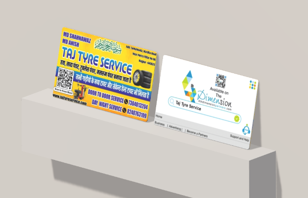 Visiting Card printing press services in Somalwada Wardha Road Near Metro Pillar, Nagpur Check sample for Tyre Service Center