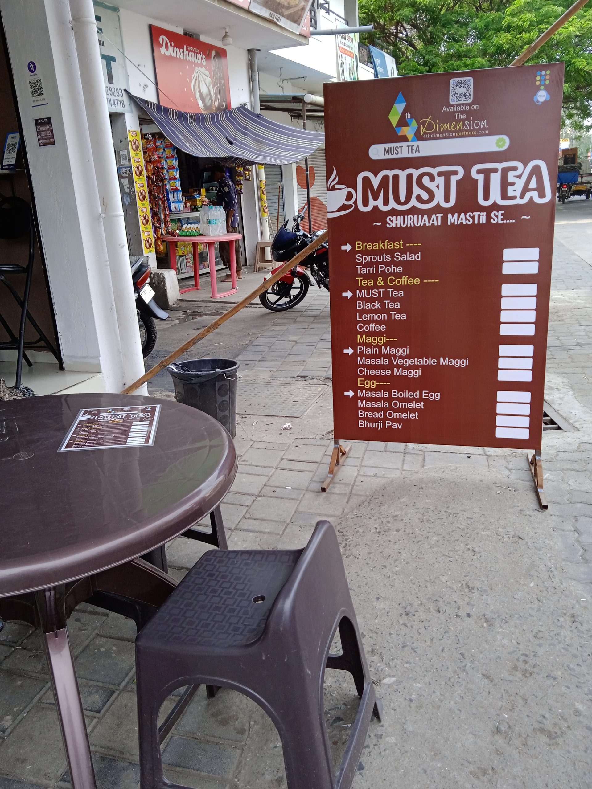 Standee printing press services in Opposite Tyre Junction Service Centre Hawara Peth Bhagwan Nagar Road, Nagpur Check sample for Tea Shop 3