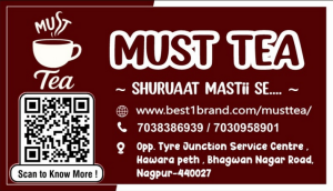 Visiting Card printing press services in Tyre Junction Service Center Hawara Peth Bhagwan Nagar Road, Nagpur Check sample for Tea Shop 1