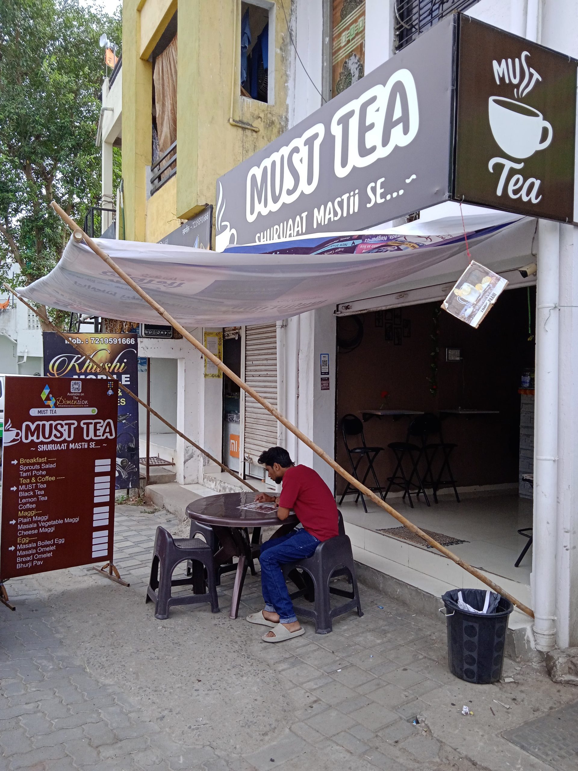 Standee printing press services in Opposite Tyre Junction Service Centre Hawara Peth Bhagwan Nagar Road, Nagpur Check sample for Tea Shop 2