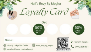 Visiting Card printing press services in Futana Oli Kamptee, Nagpur Check sample for Nail Art Studio 1
